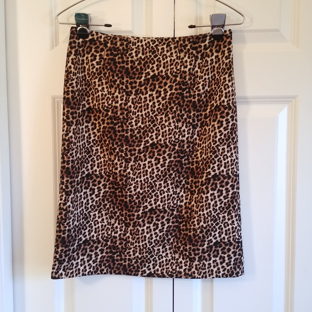 Alfani leopard print pencil skirt